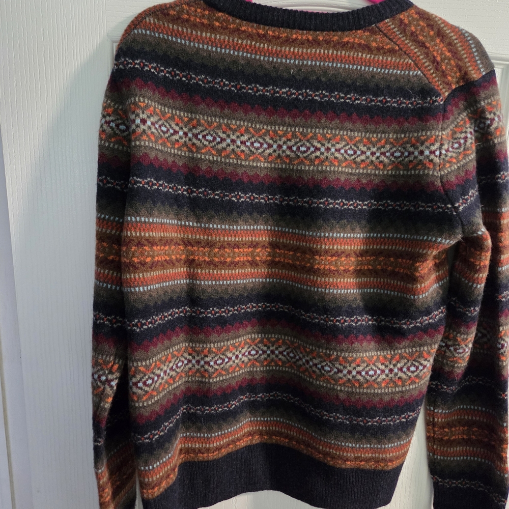 EUC Brooks Brothers Fair Isle Lambswool Crewneck Sweater- Size Size XL M/2XL W - Picture 4 of 6